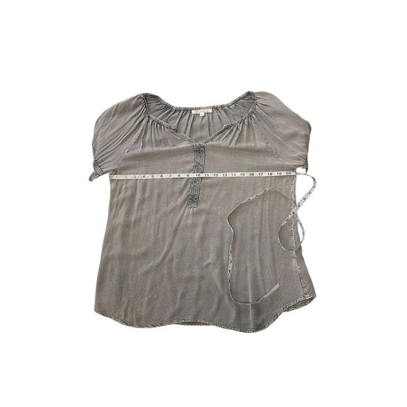 Solitaire Boho Womens Blouse With Embroidered Balloon Sleeves - Picture 6 of 7